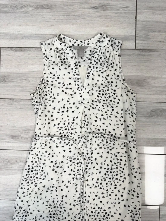 H&M White Sleeveless Mini Dress with Black Floral Print - Picture 3 of 7
